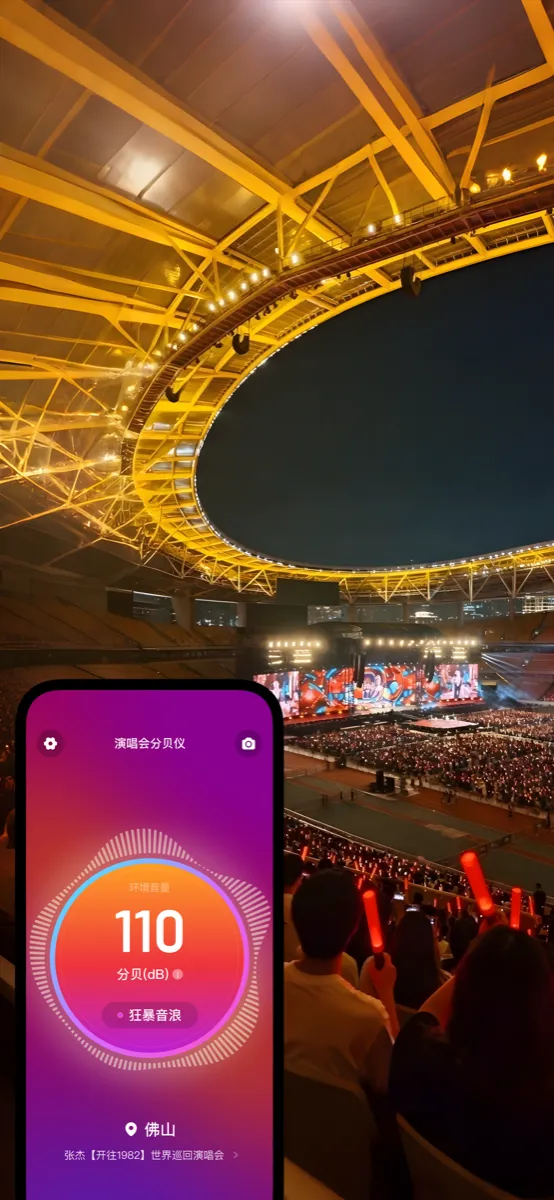 演唱会分贝仪在演唱会现场的使用画面